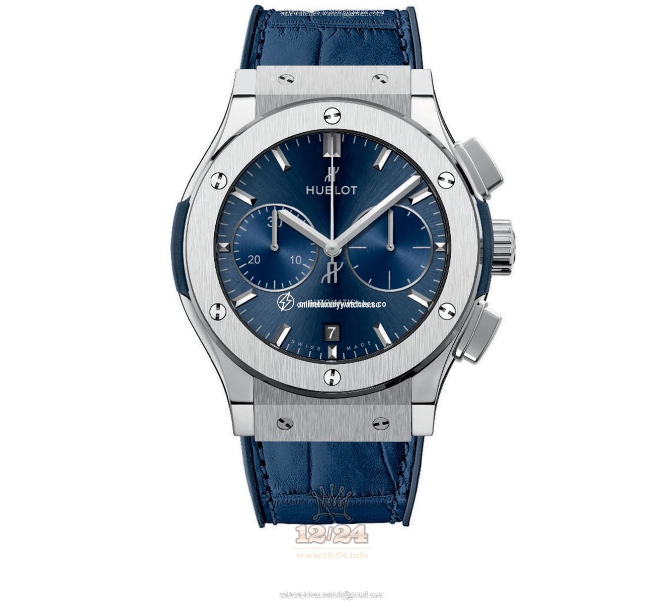 Hublot Classic Fusion Watch 541.NX.7170.LR 42 mm Titanium Case Dark blue Dial