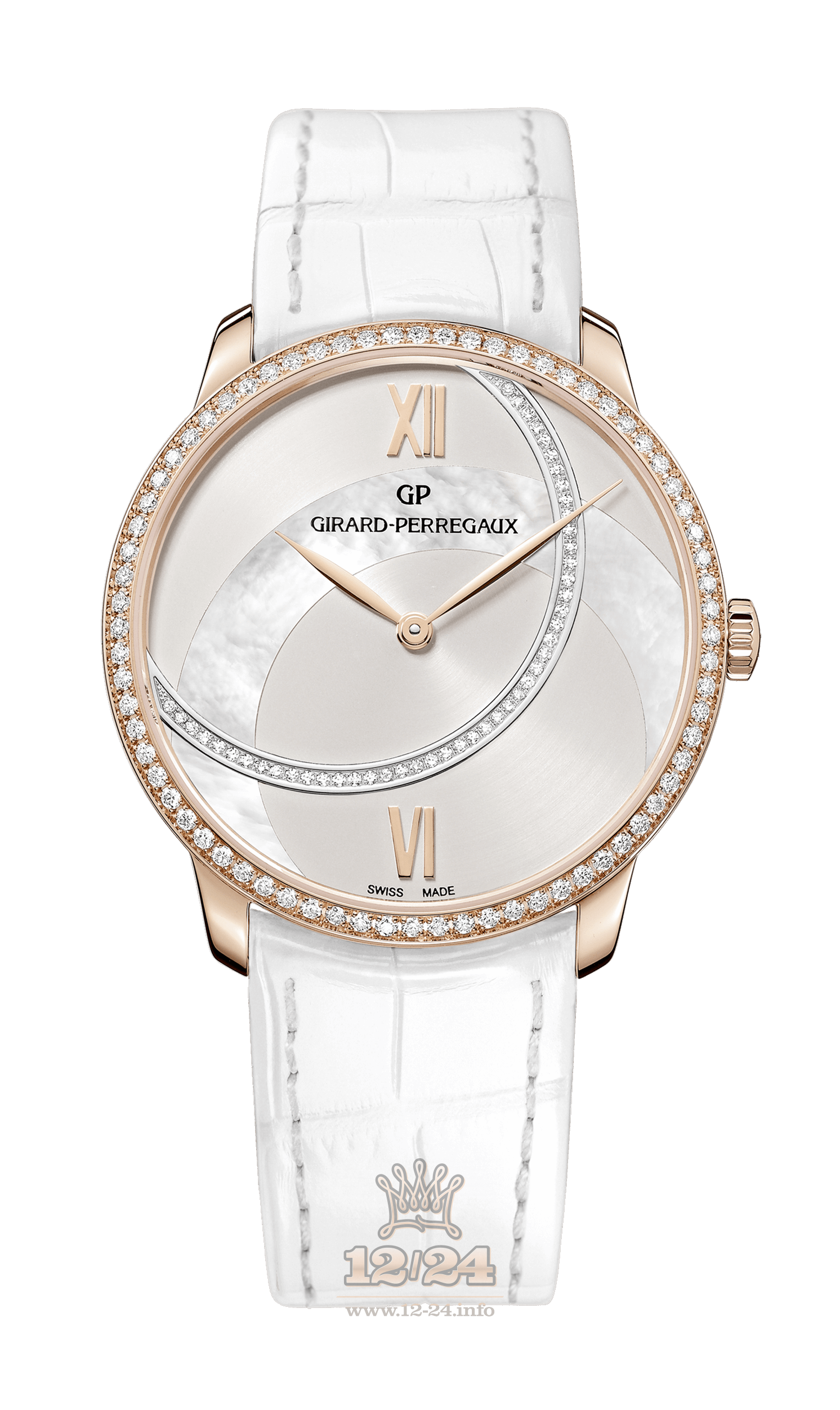 Girard Perregaux 1966 Watch 49525D52ABD2-BK8A Pink gold Case White Dial