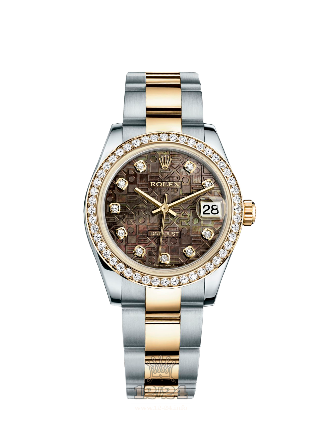 Rolex Datejust Watch 178383-0056 31 mm Steel / Yellow gold Case Black Dial