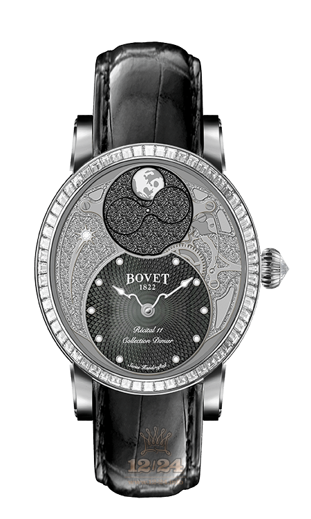 Bovet Dimier Watch R110002-SB1 41 mm White gold Case Black Silver Dial