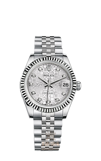 Rolex Datejust Watch 178274-0017 31 mm Steel / White gold Case Silver Dial