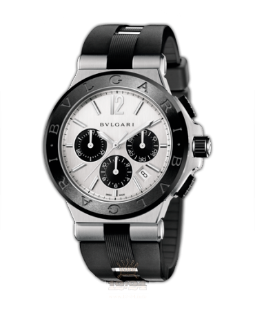 Bvlgari Diagono Watch 102253 DG42C6SCVDCH 42 mm Stainless steel Ceramics Case Silver Dial