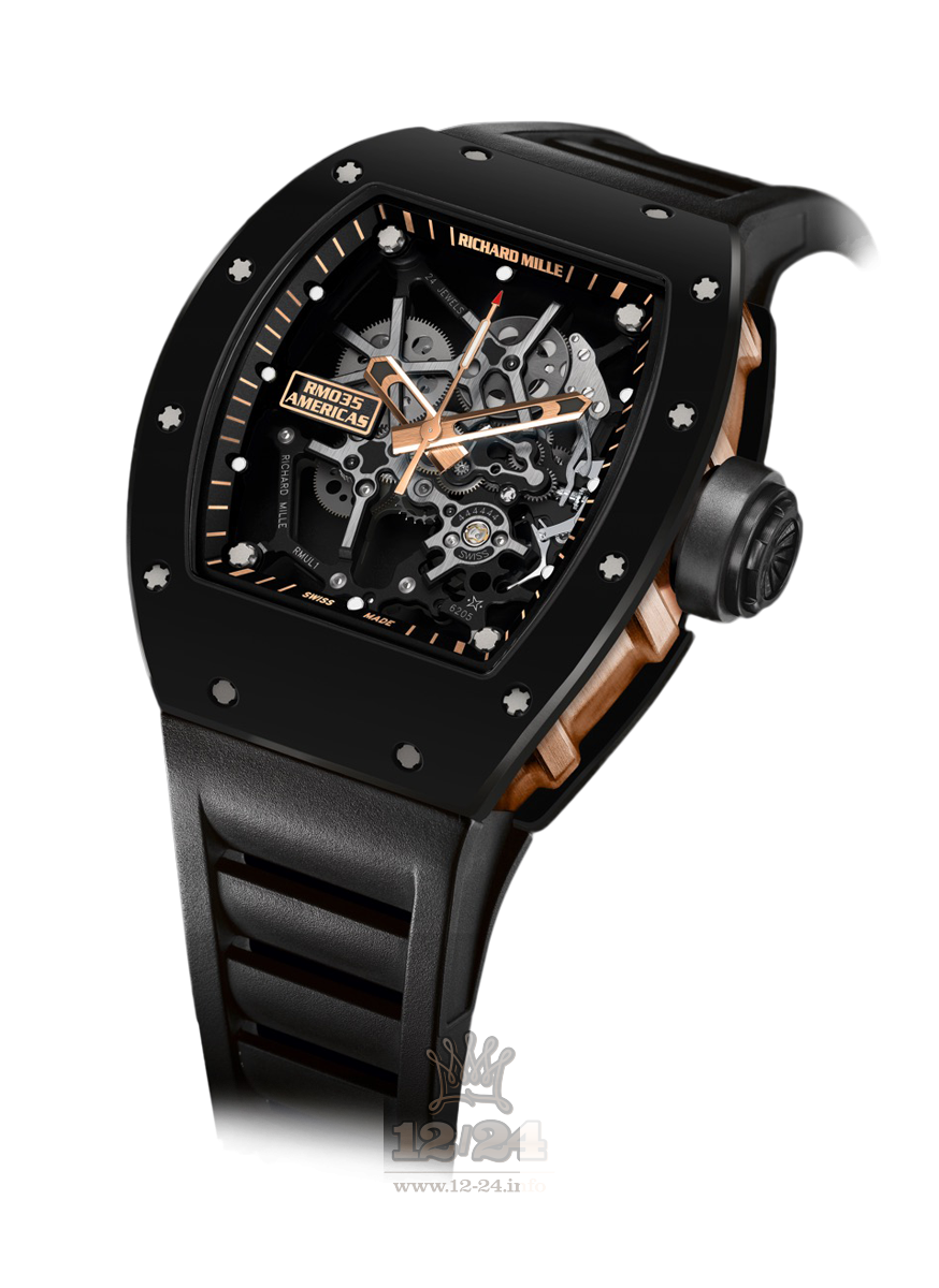 Richard Mille Limited Editions Watch RM 035 Black Toro 48 mm Red gold Ceramics Case