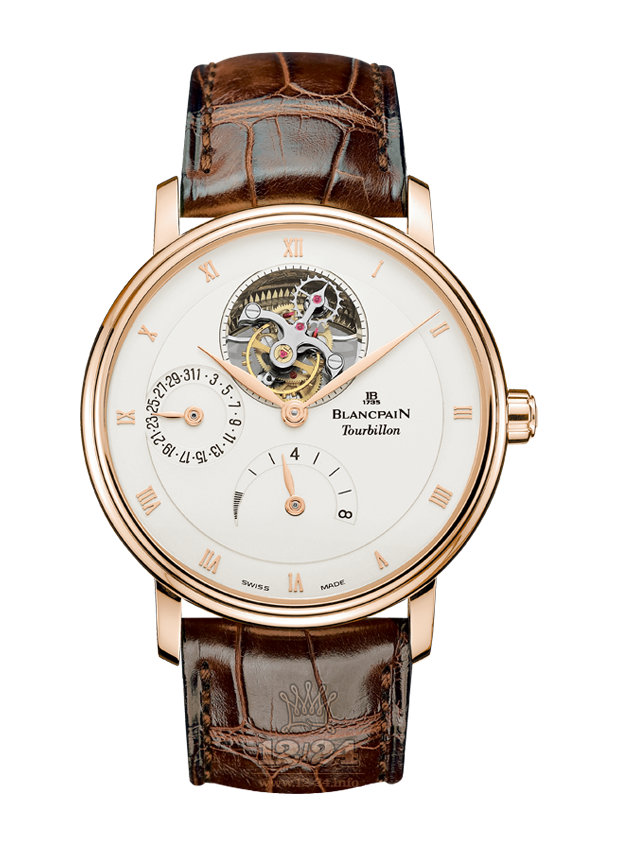 Blancpain Villeret Watch 6025-3642-55B 38 mm Red gold Case White Dial