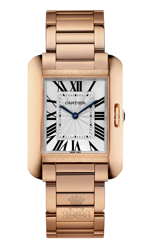 Cartier Tank Watch W5310041 35 mm Pink gold Case Silver Dial
