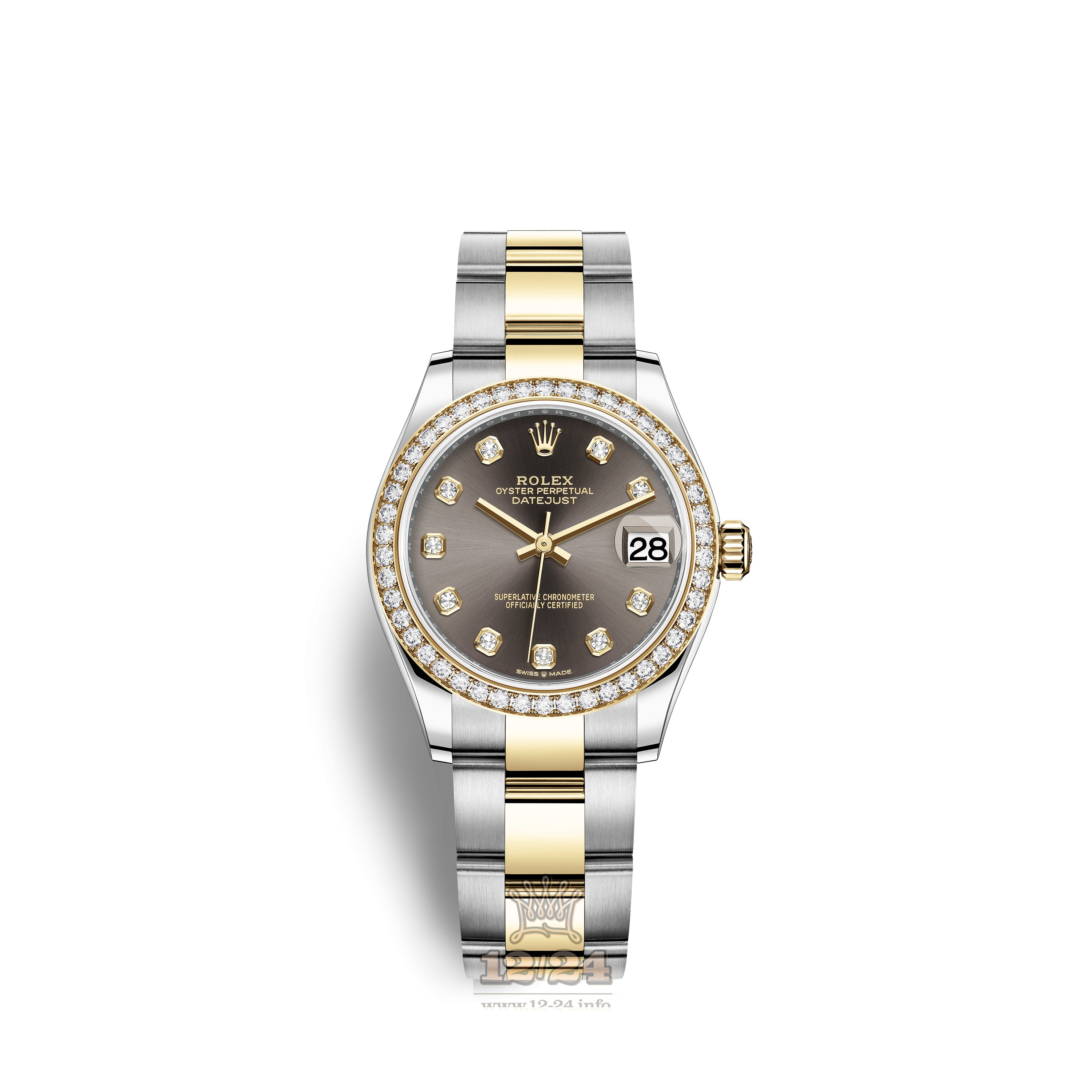 Rolex Datejust Watch 278383rbr-0021 31 mm Stainless steel Yellow gold Case Gray Dial