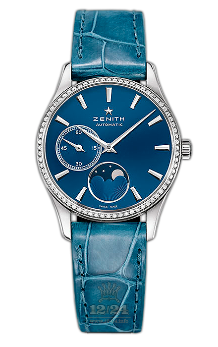 Zenith Elite Watch 16.2310.692/51.c705 33 mm Stainless steel Case Dark blue Dial