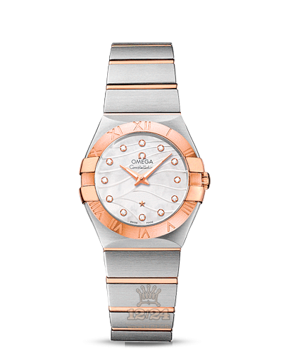 Omega Constellation Watch 123.20.27.60.55.006 27 mm Steel / Pink gold Case White Dial
