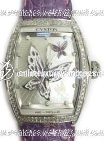 Cvstos Re-Belle Watch Re-Belle Papillon steel diamond mauve butterfly 47 mm Stainless steel Case Silver Dial