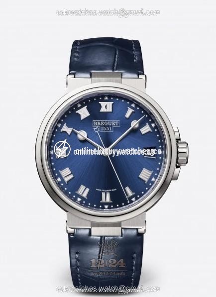 Breguet Marine Watch 5517TI/Y1/9ZU 40 mm Titanium Case Dark blue Dial