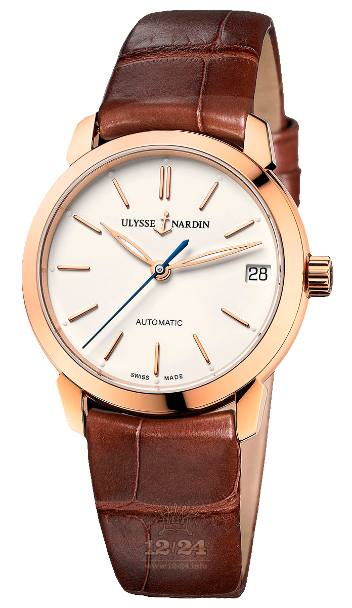 Ulysse Nardin Classic Watch 8106-116-2/90 31 mm Pink gold Case White Dial