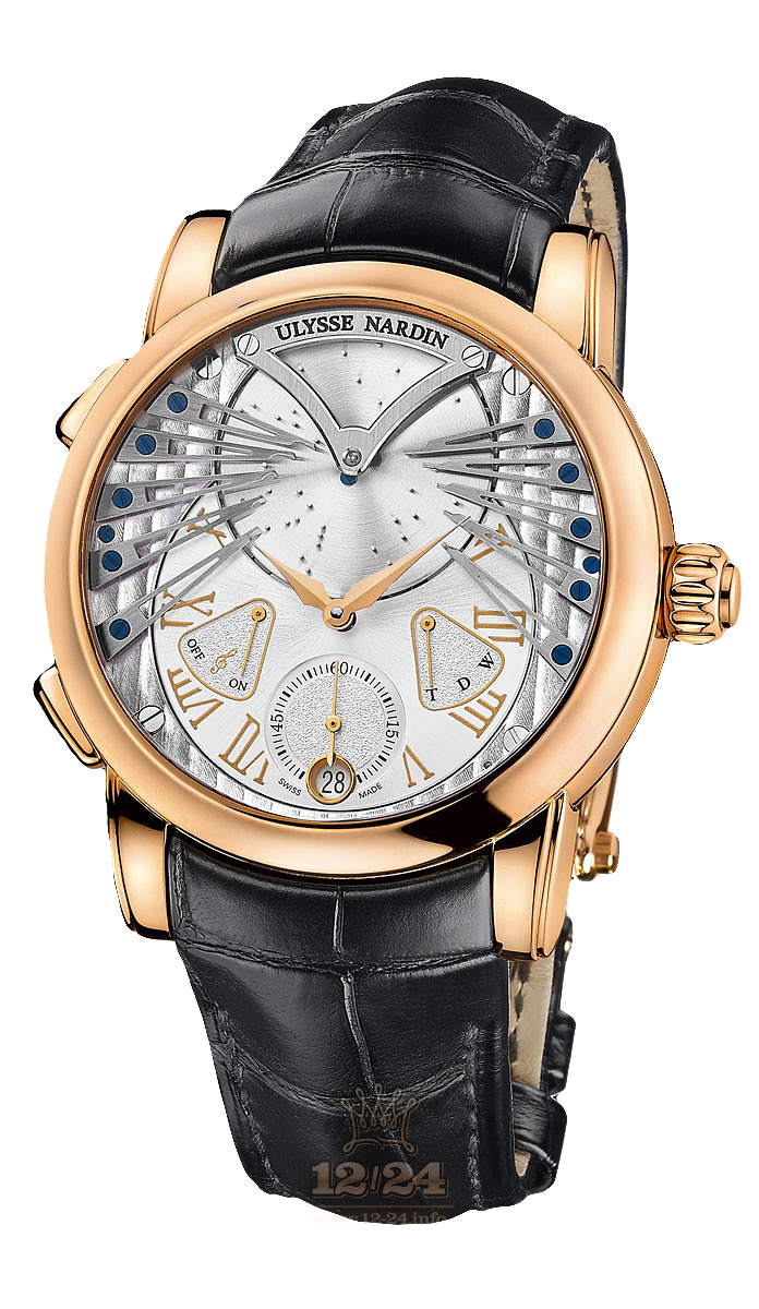 Ulysse Nardin Classic Watch 6902-125 45 mm Red gold Case Silver Dial