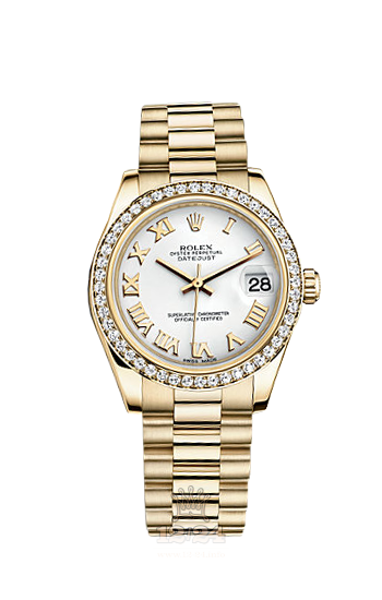 Rolex Datejust Watch 178288-0048 31 mm Yellow gold Case White Dial