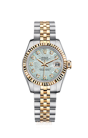 Rolex Lady-Datejust Watch 179173-0118 26 mm Steel / Yellow gold Case Gray Silver Dial