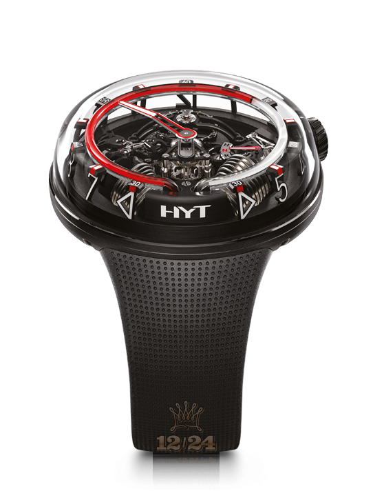 HYT H20 Watch 251-AD-461-RF-RU 51 mm Stainless steel DLC coating Case Black Gray Dial