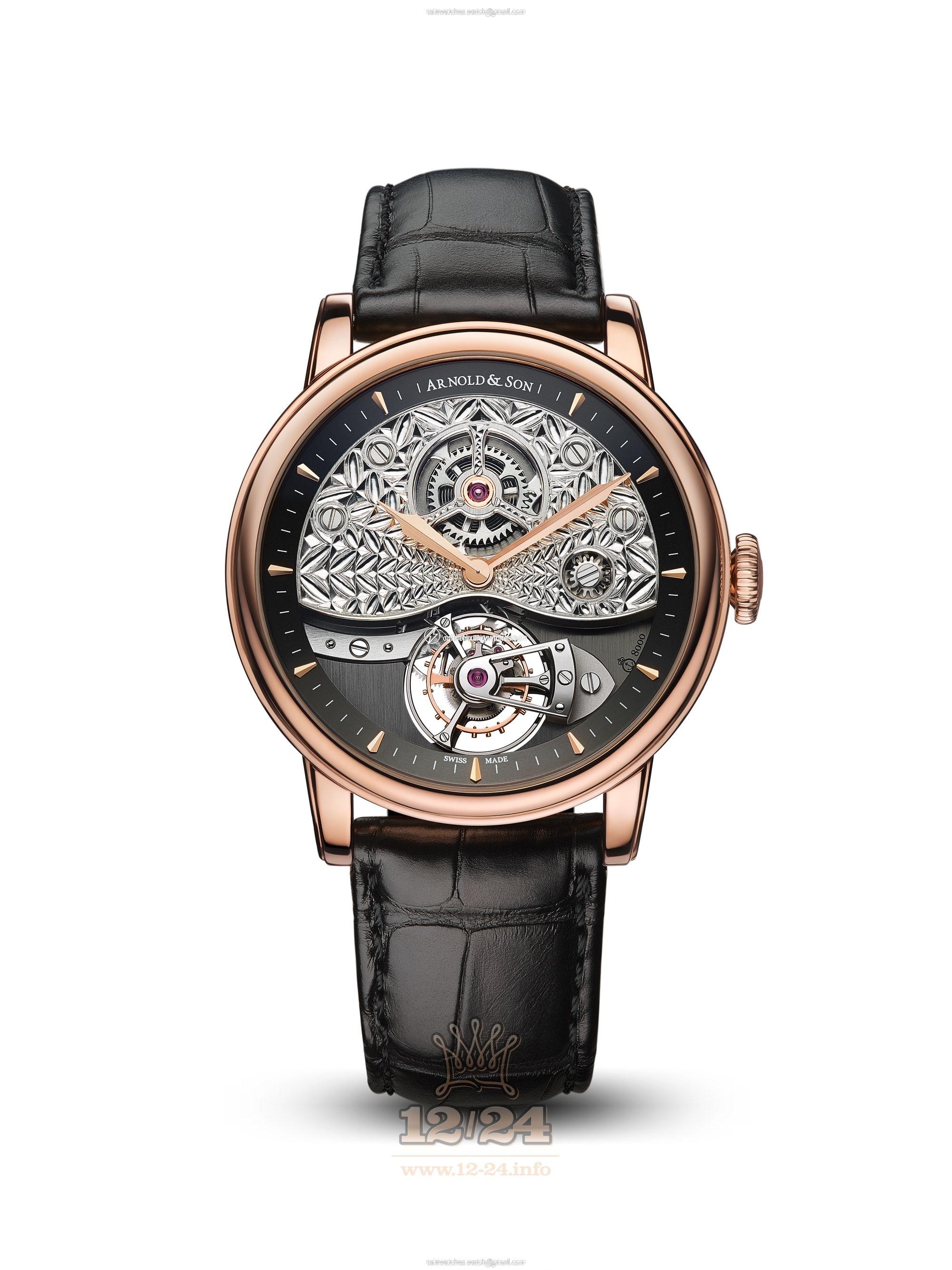 Arnold Son Royal Collection Watch 1SJAR.B04A.C113A 44 mm Red gold Case Black Silver Dial