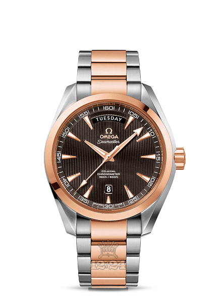 Omega Aqua Terra 150 M Watch 231.20.42.22.06.001 42 mm Steel / Pink gold Case Gray Dial