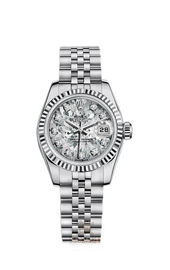 Rolex Lady-Datejust Watch 179174-0105 26 mm Steel / White gold Case Gray Dial