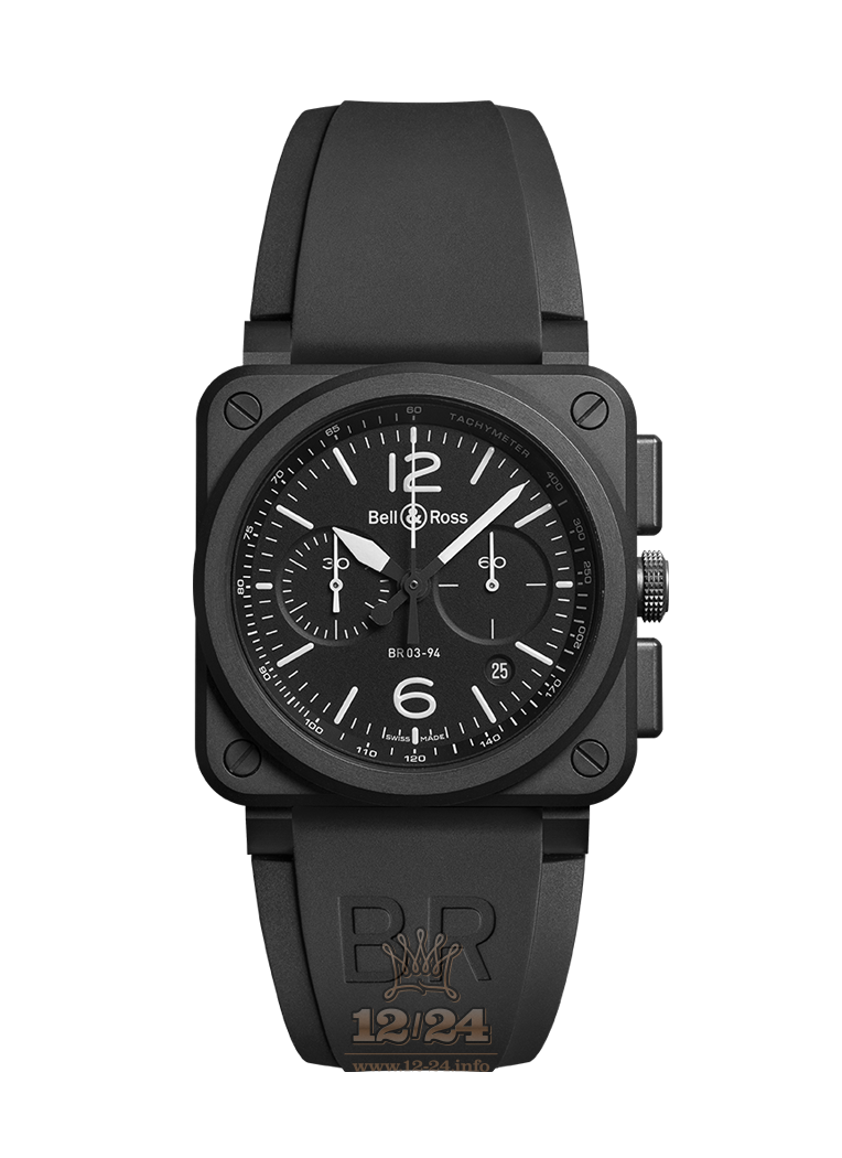 Bell & Ross Instruments Watch BR0394-BL-CE 42 mm Ceramics Case Black Dial