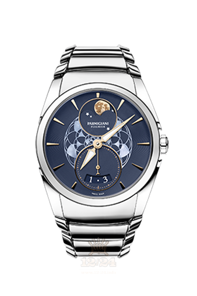 Parmigiani Fleurier Tonda Watch PFC283-0002500-B00002 34 mm Stainless steel Case Dark blue Dial