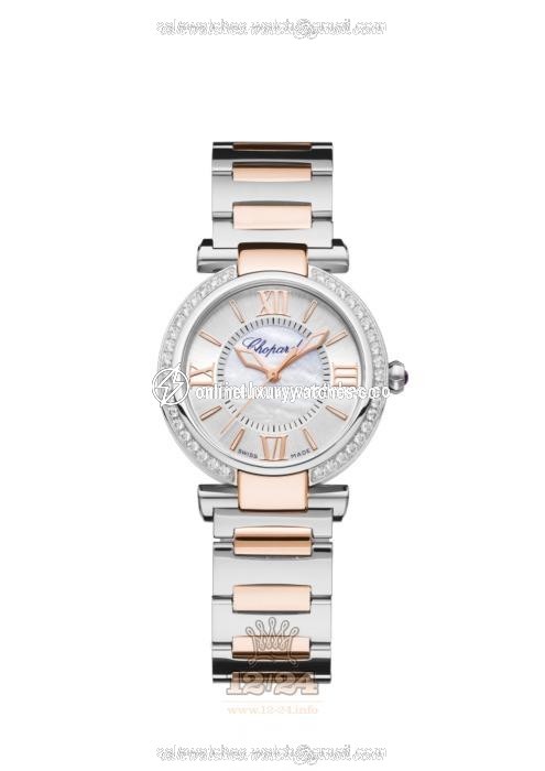 Chopard Imperiale Watch 388563-6008 29 mm Steel / Pink gold Case White Dial