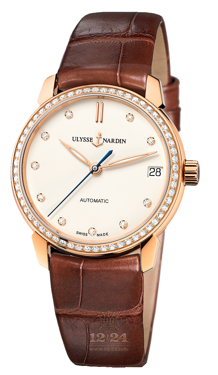 Ulysse Nardin Classic Watch 8106-116B-2/990 31 mm Pink gold Case White Dial