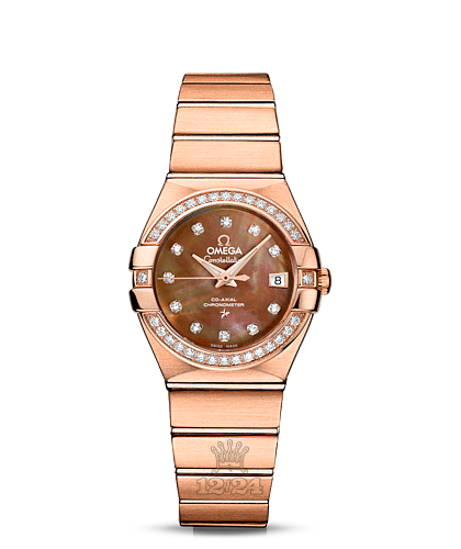 Omega Constellation Watch 123.55.27.20.57.001 27 mm Pink gold Case Brown (chocolate) Dial