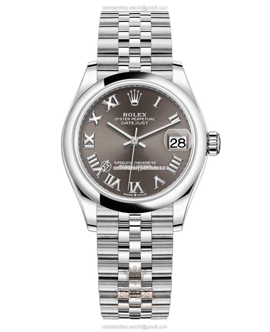 Rolex Datejust Watch 278240-0016 31 mm Stainless steel White gold Case Gray Dial