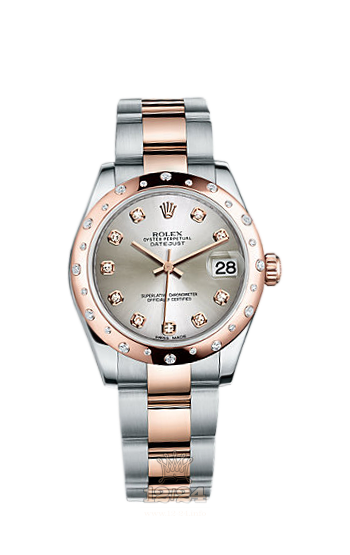 Rolex Lady-Datejust Watch 178341-0033 31 mm Steel / Pink gold Case Silver Dial