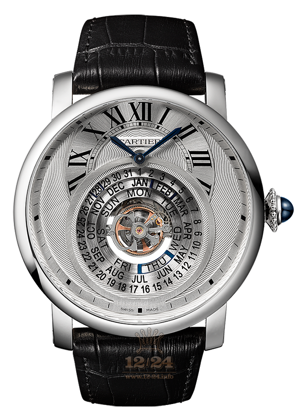 Cartier Rotonde de Cartier Watch W1556242 45 mm Platinum Case Gray Silver Dial