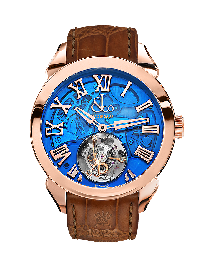 Jacob & Co Grand Complication Masterpieces Watch PT520.40.NS.QB.A 43 mm Pink gold Case Dark blue Dial