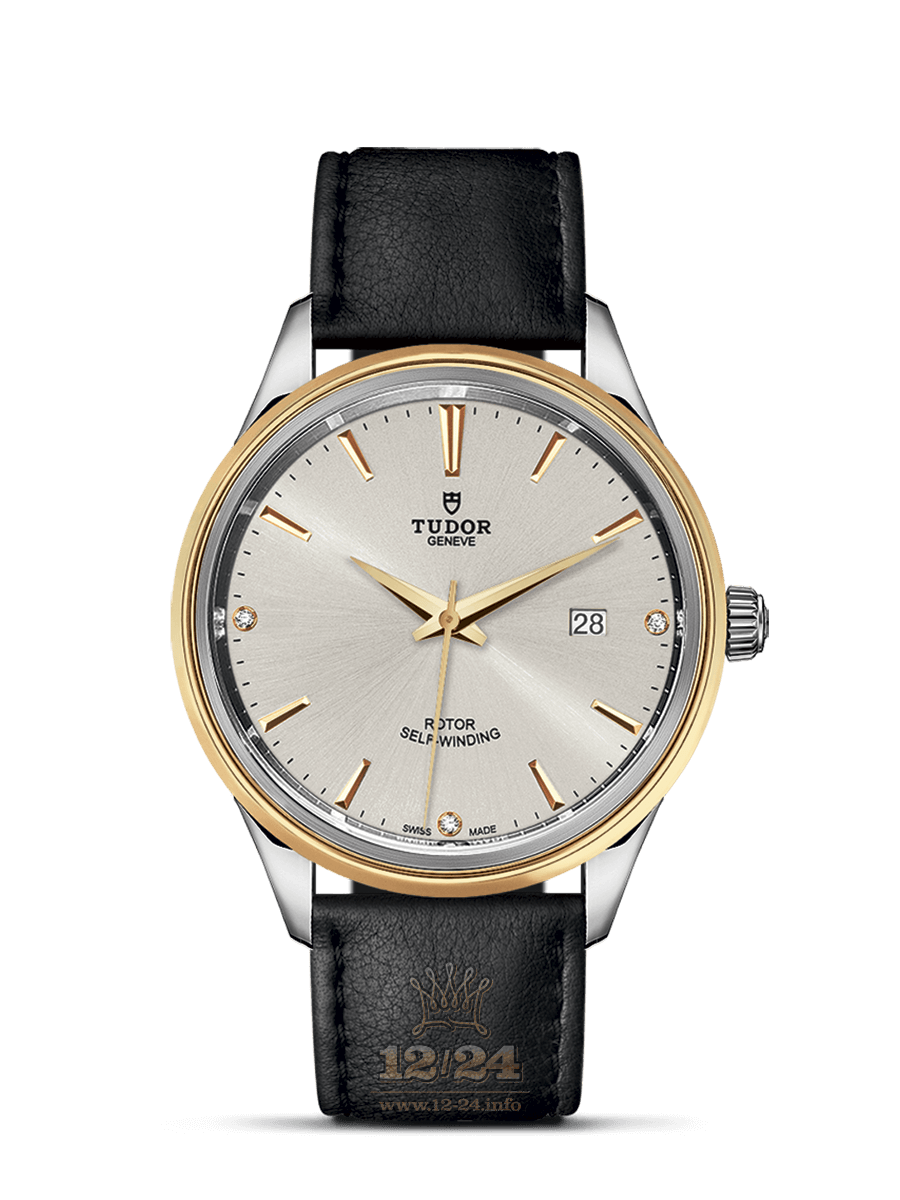 Tudor Style Watch M12703-0011 41 mm Stainless steel Yellow gold Case Gray Silver Dial
