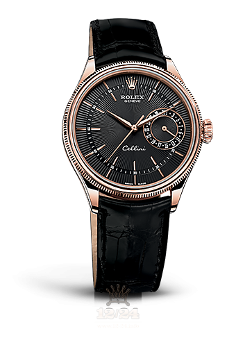 Rolex Cellini Date Watch 50515-0011 39 mm Pink gold Case Black Dial