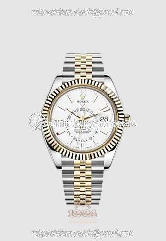 Rolex Sky-Dweller Watch 326933-0010 42 mm Stainless steel Yellow gold Case White Dial