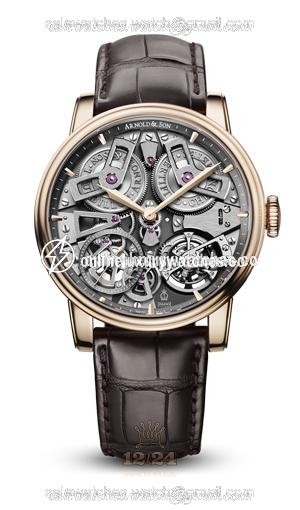 Arnold Son Royal Collection Watch 1ETAR.S01A.C112A Pink gold Case Gray Dial