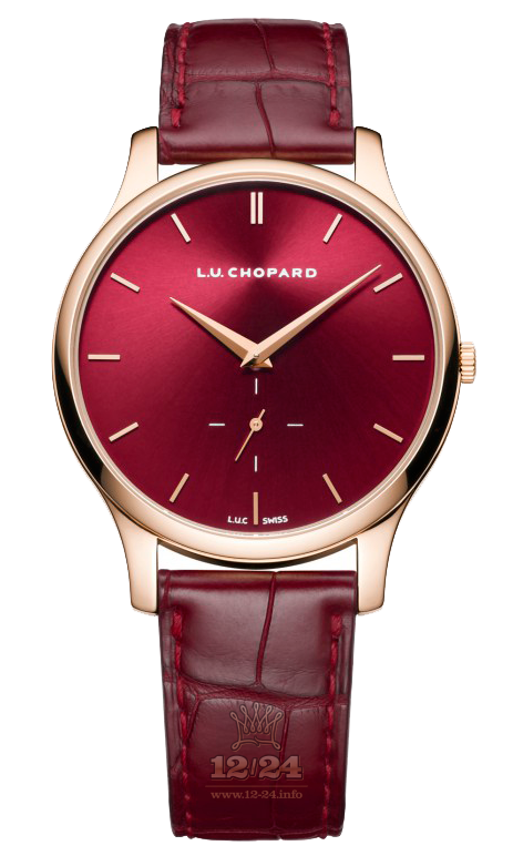 Chopard L.U.C Watch 161920-5004 40 mm Pink gold Case Red Dial
