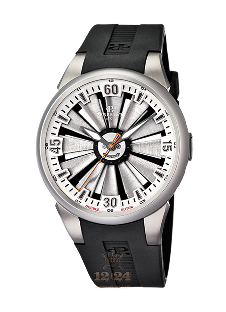 Perrelet Turbine Watch A1064/4 44 mm Stainless steel Case Silver Dial