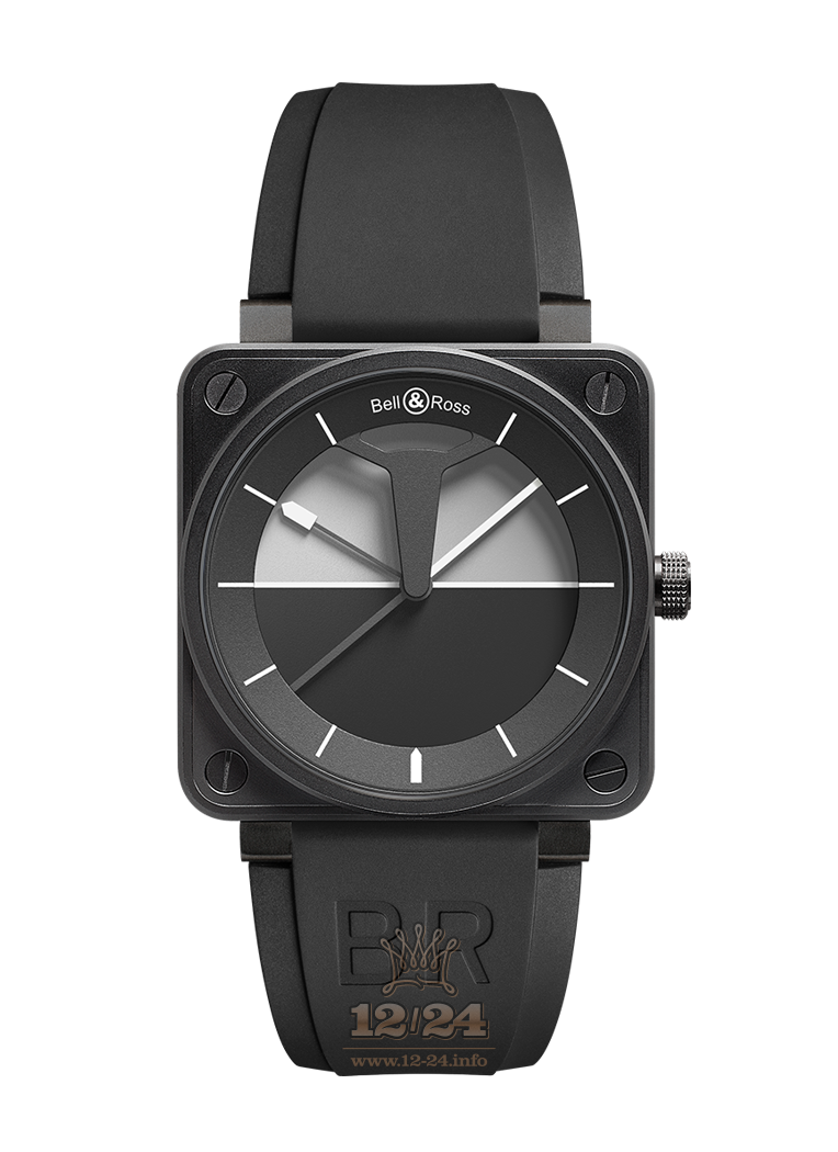 Bell & Ross Instruments Watch BR0192-HORIZON 46 mm Stainless steel PVD coating Case Black Gray Dial