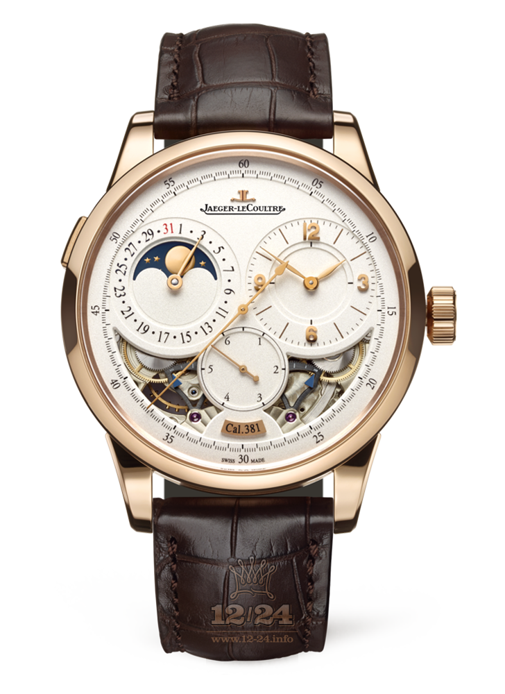 Jaeger-LeCoultre Duometre Watch 6042422 42 mm Pink gold Case Silver Dial