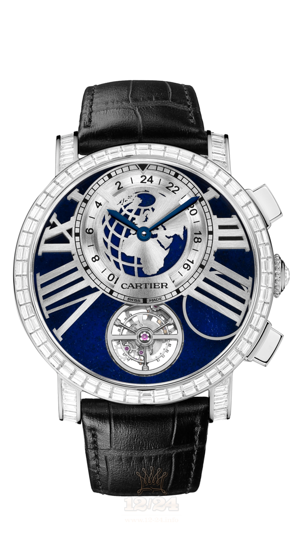Cartier Rotonde de Cartier Watch HPI00639 47 mm Platinum Case Silver Dark blue Dial