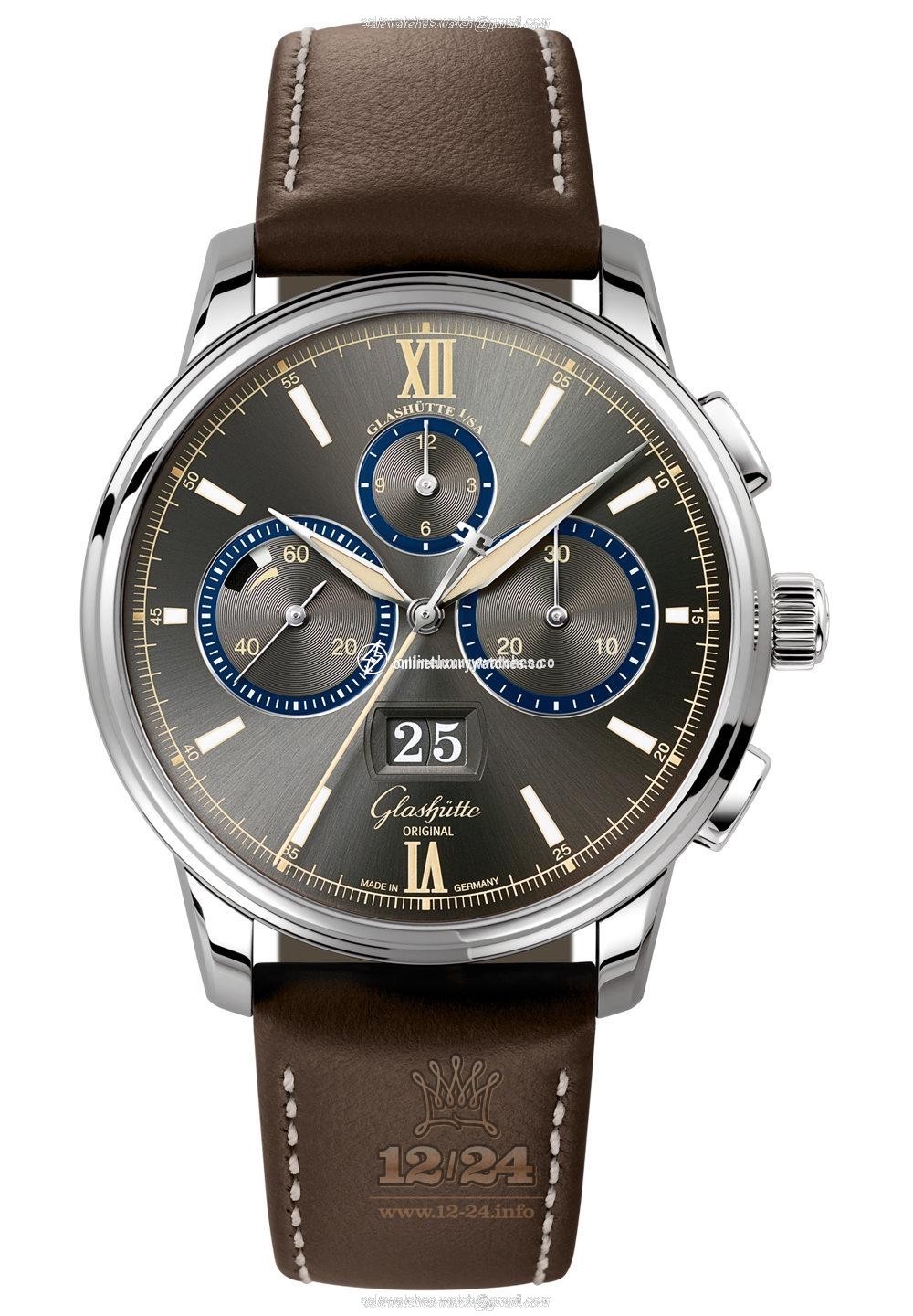 Glashutte Senator Watch 1-37-01-04-02-35 42 mm Stainless steel Case Gray Dial