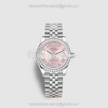Rolex Datejust Watch 278384rbr-0028 31 mm Stainless steel White gold Case Pink Dial