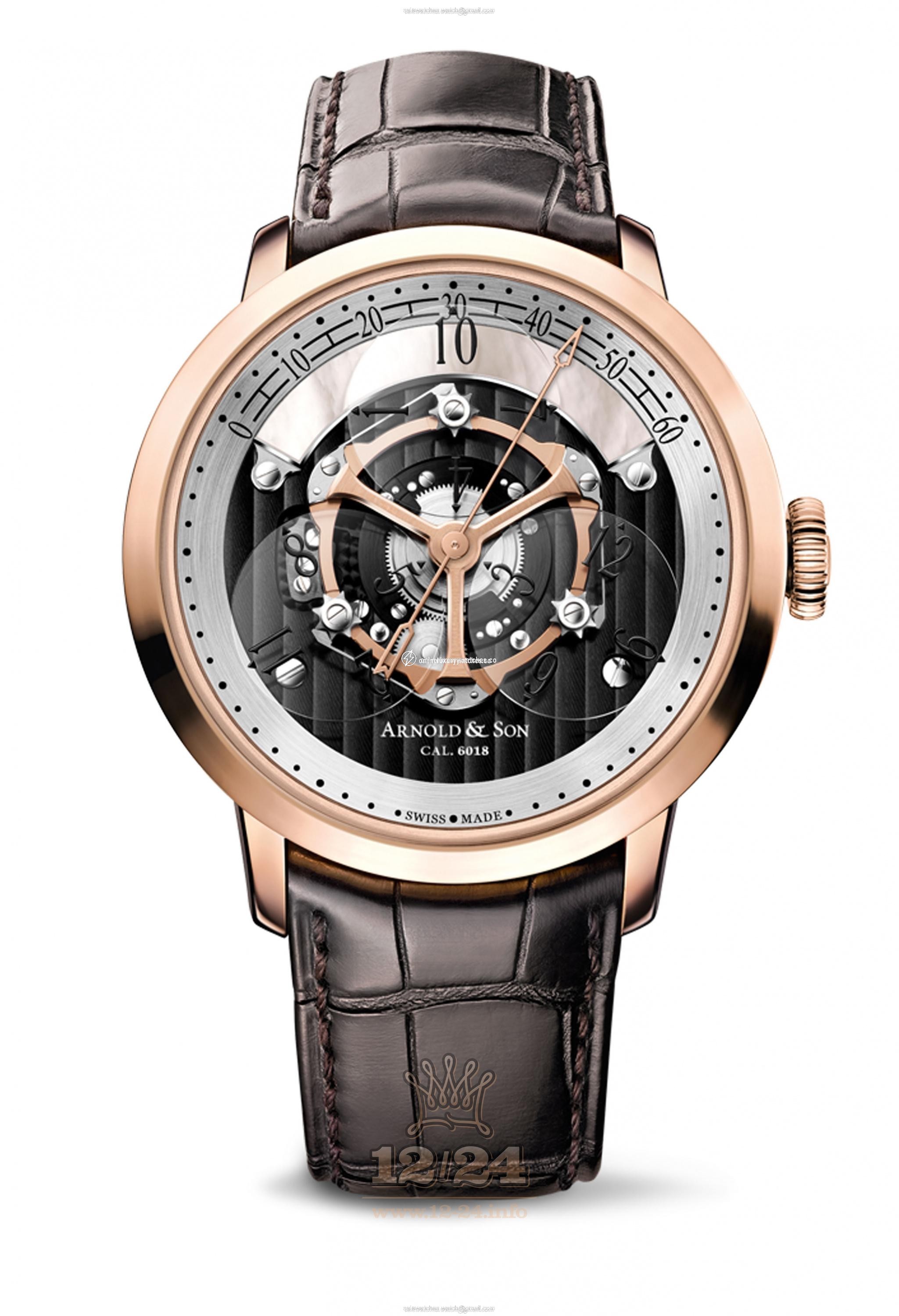 Arnold Son Instrument Collection Watch 1HVAR.M01A.C120A 44 mm Red gold Case Silver Dial