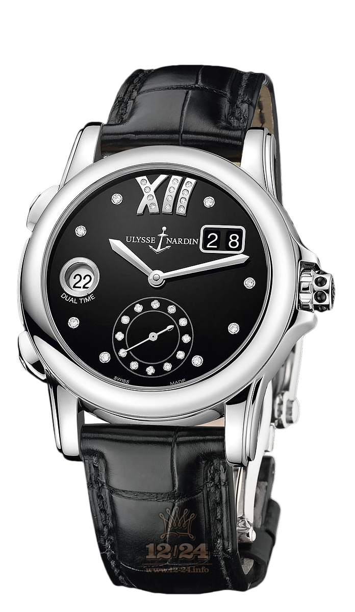 Ulysse Nardin Classic Watch 3343-222/30-02 38 mm Stainless steel Case Black Dial