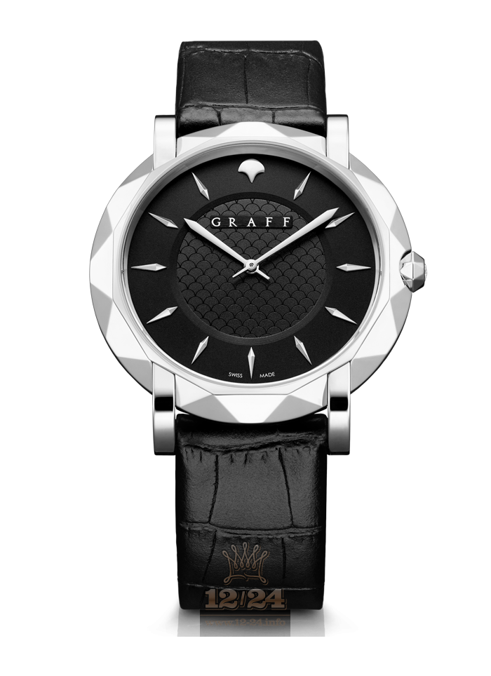 Graff GraffStar Watch GSU43WGB2 43 mm White gold Case Black Dial