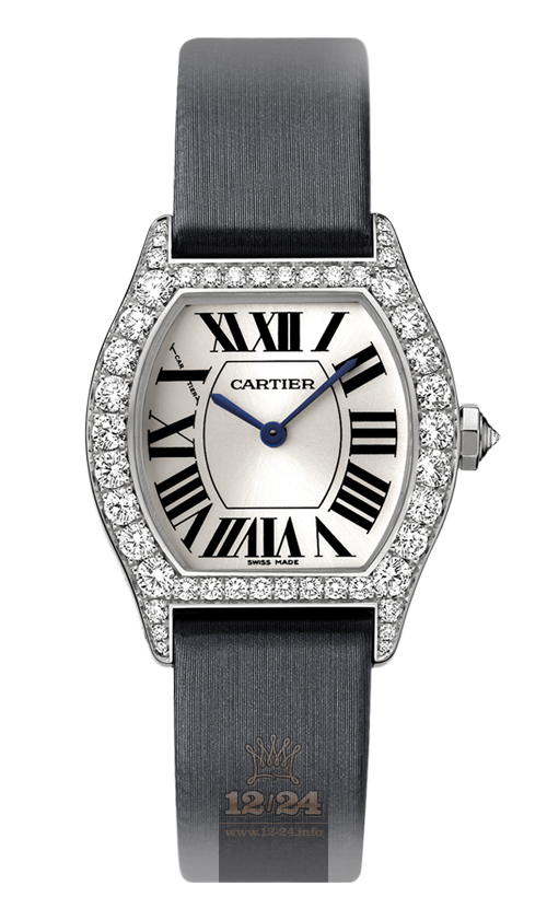 Cartier Tortue Watch WA507231 34 mm White gold Case Silver Dial