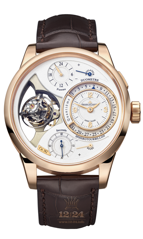 Jaeger-LeCoultre Duometre Watch 6052420 42 mm Pink gold Case Silver Dial