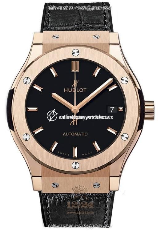 Hublot Classic Fusion Watch 542.OX.1181.LR 42 mm Pink gold Case Black Dial