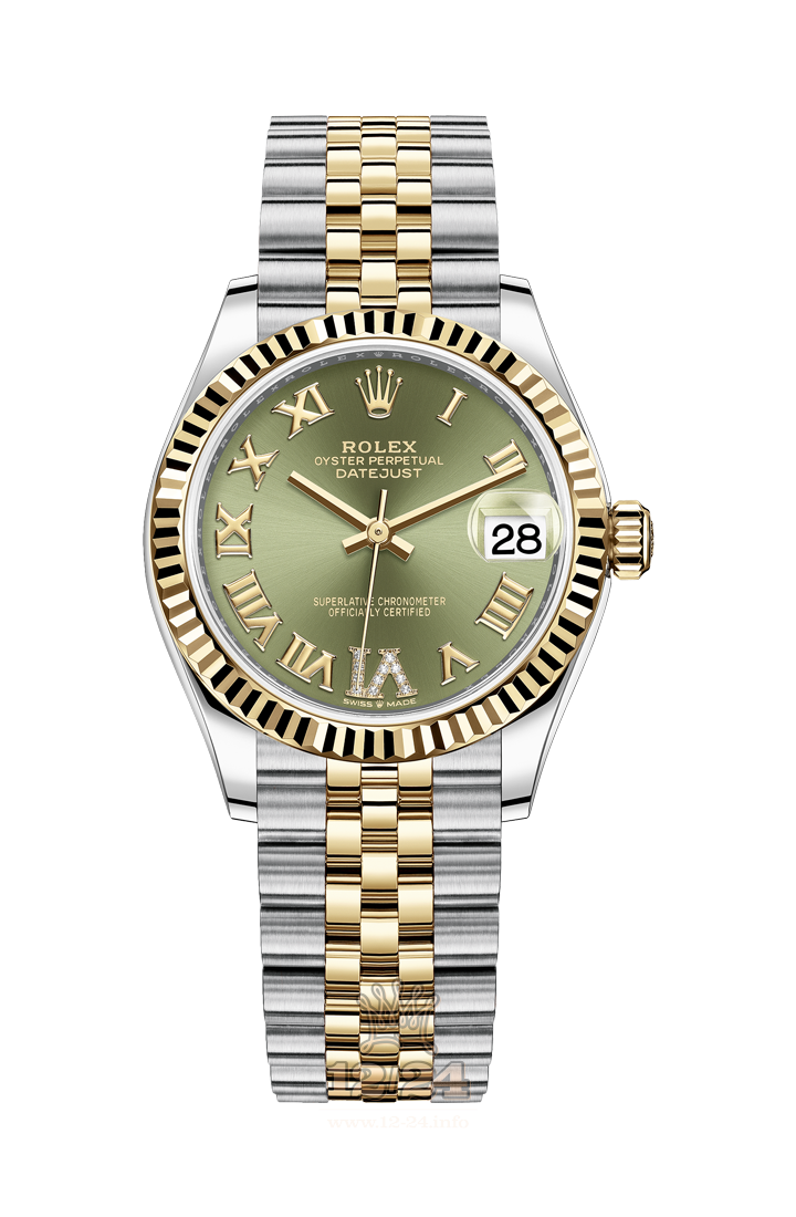 Rolex Datejust Watch 278273-0016 31 mm Steel / Yellow gold Case Green Dial