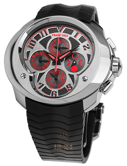 Franc Vila Cobra Watch 9.SS.105 Stainless steel Case Black Silver Dial